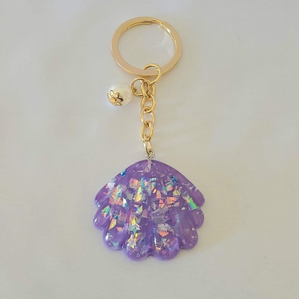 New purple shell keychain